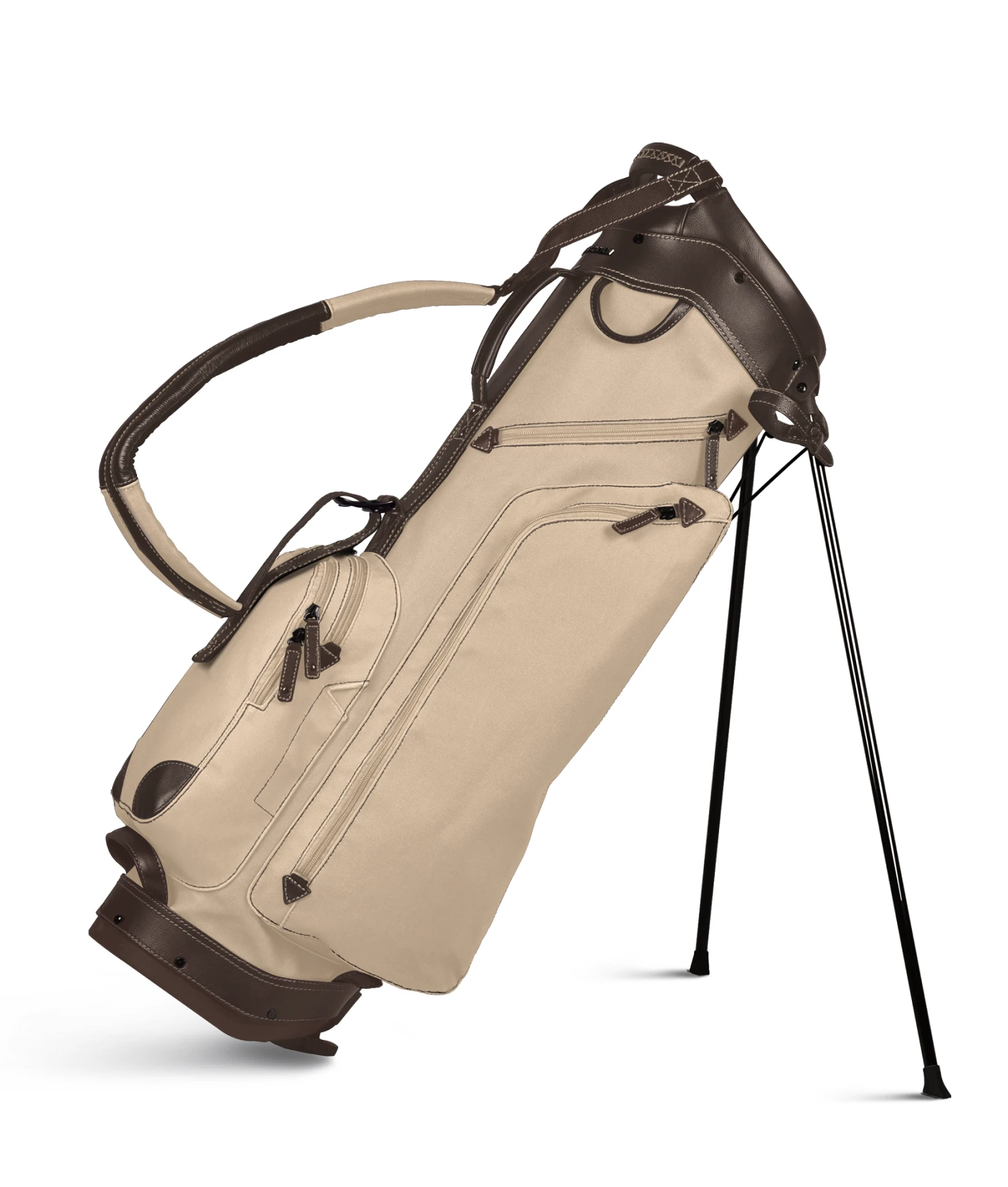 Sun Mountain Golf Canvas & Leather Carry Stand Bag Sun Mountain Golf Canvas & Leather Carry Stand Bag -Ozark Golf Shop 190732CanvasLeatherStandNatural Brown