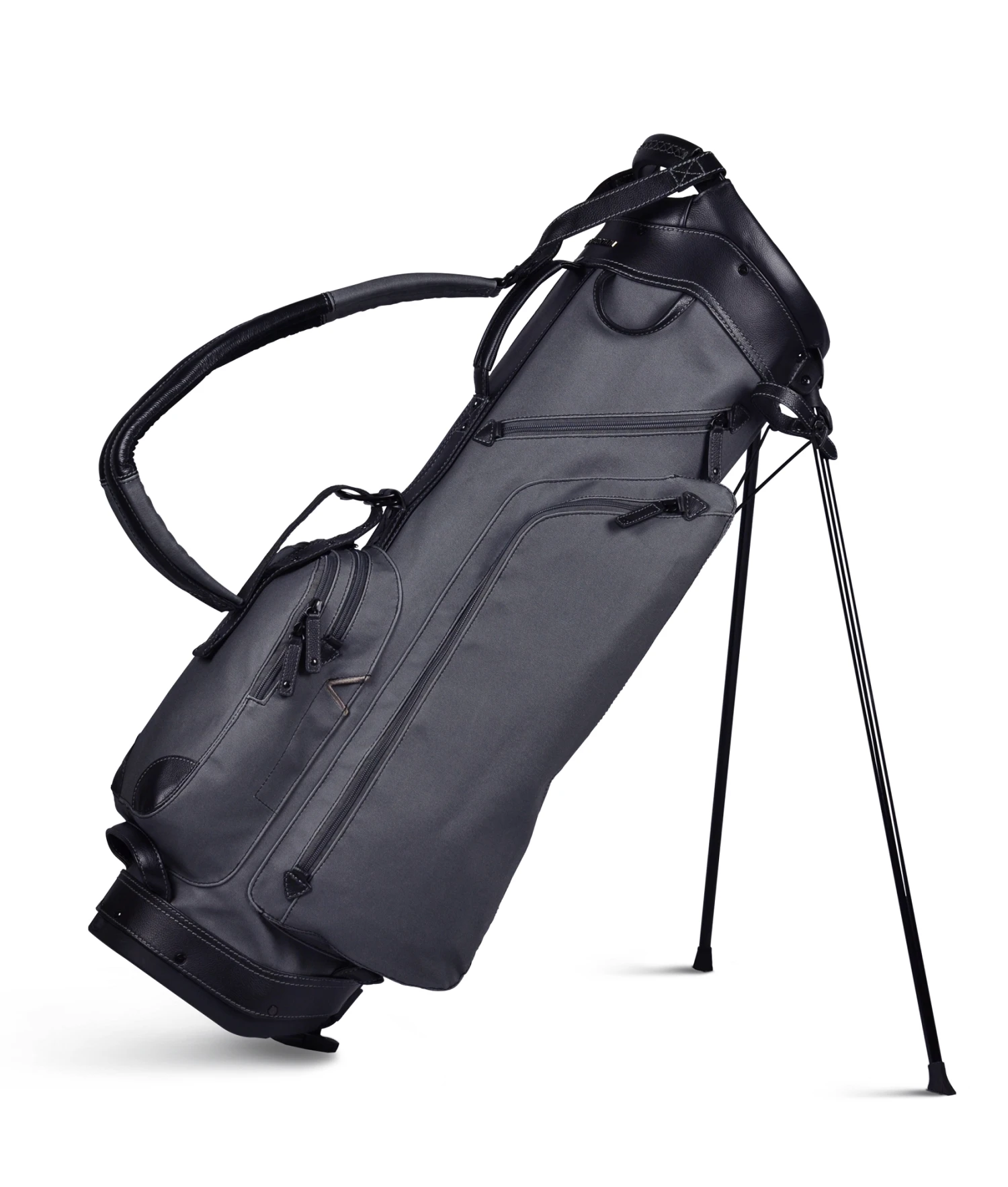 Sun Mountain Golf Canvas & Leather Carry Stand Bag Sun Mountain Golf Canvas & Leather Carry Stand Bag -Ozark Golf Shop 190735CanvasLeatherStandSlate Black