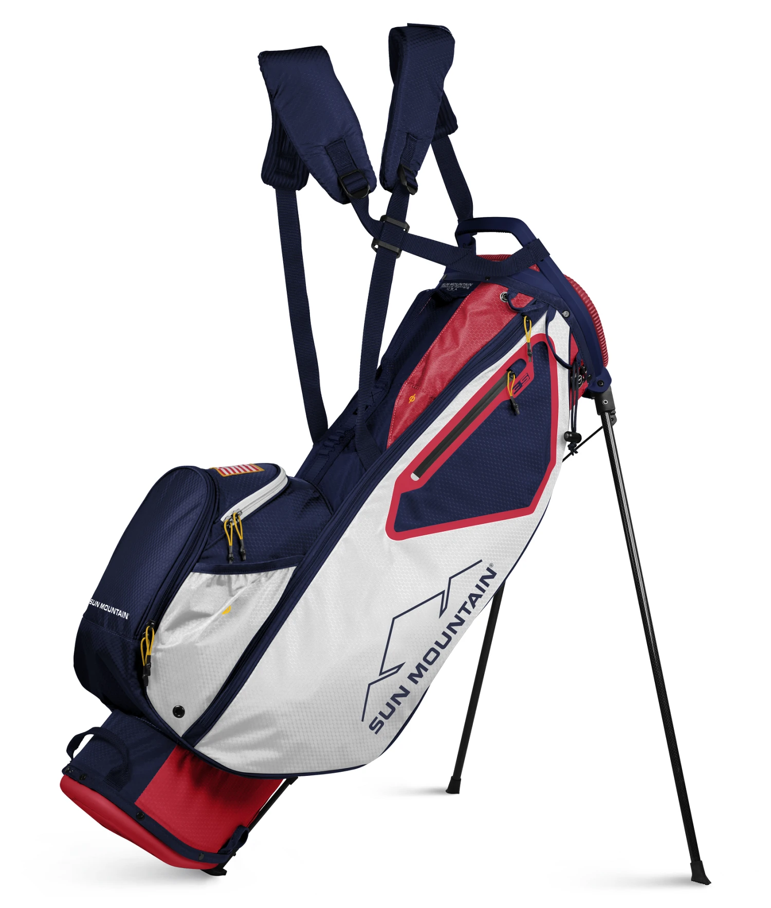 Sun Mountain Golf 2021 3.5 LS Carry Stand Bag Sun Mountain Golf 2021 3.5 LS Carry Stand Bag -Ozark Golf Shop 21004135LSRed White Navy