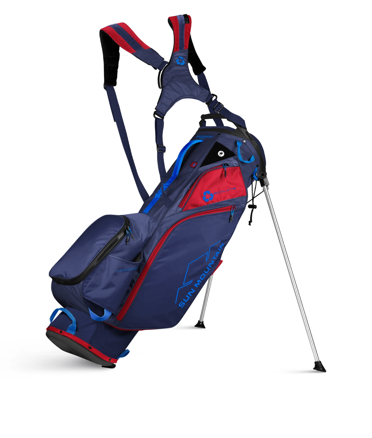 Sun Mountain Golf 2021 Eco-Lite Stand Carry Bag Sun Mountain Golf 2021 Eco-Lite Stand Carry Bag -Ozark Golf Shop 210134EcoLiteStandNavy Red Cobalt