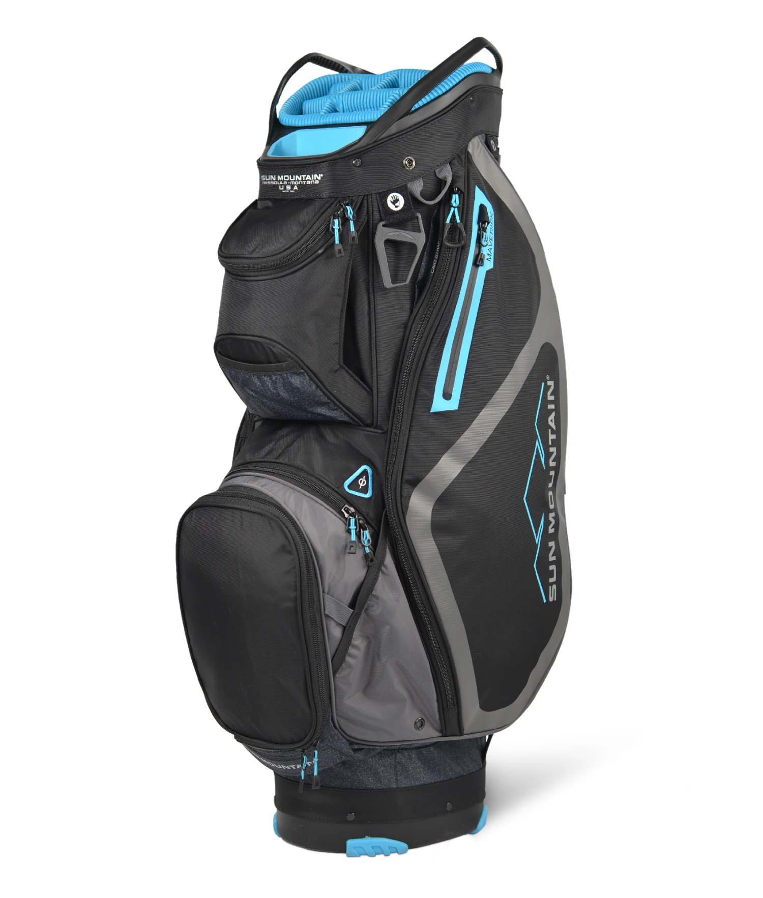 Sun Mountain Golf 2021 Maverick Cart Bag Sun Mountain Golf 2021 Maverick Cart Bag -Ozark Golf Shop 210368MaverickGranite Black Gun Ocean
