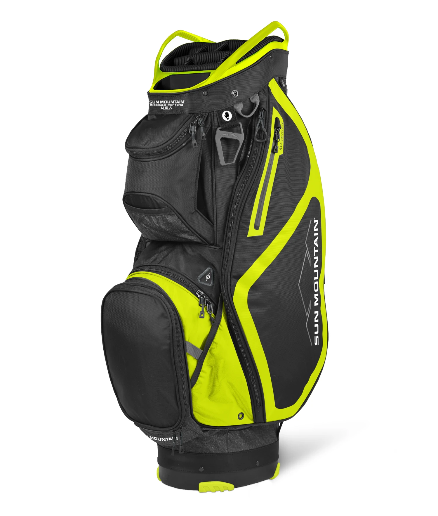 Sun Mountain Golf 2021 Maverick Cart Bag Sun Mountain Golf 2021 Maverick Cart Bag -Ozark Golf Shop 210374MaverickGranite Black Atomic