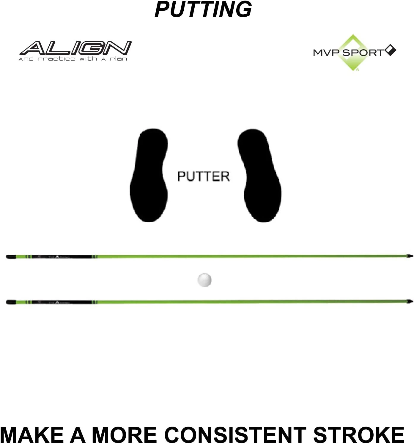 MVP Sport Golf Alignment Sticks 2-Pack MVP Sport Golf Alignment Sticks 2-Pack -Ozark Golf Shop AlignmentRods Red 11