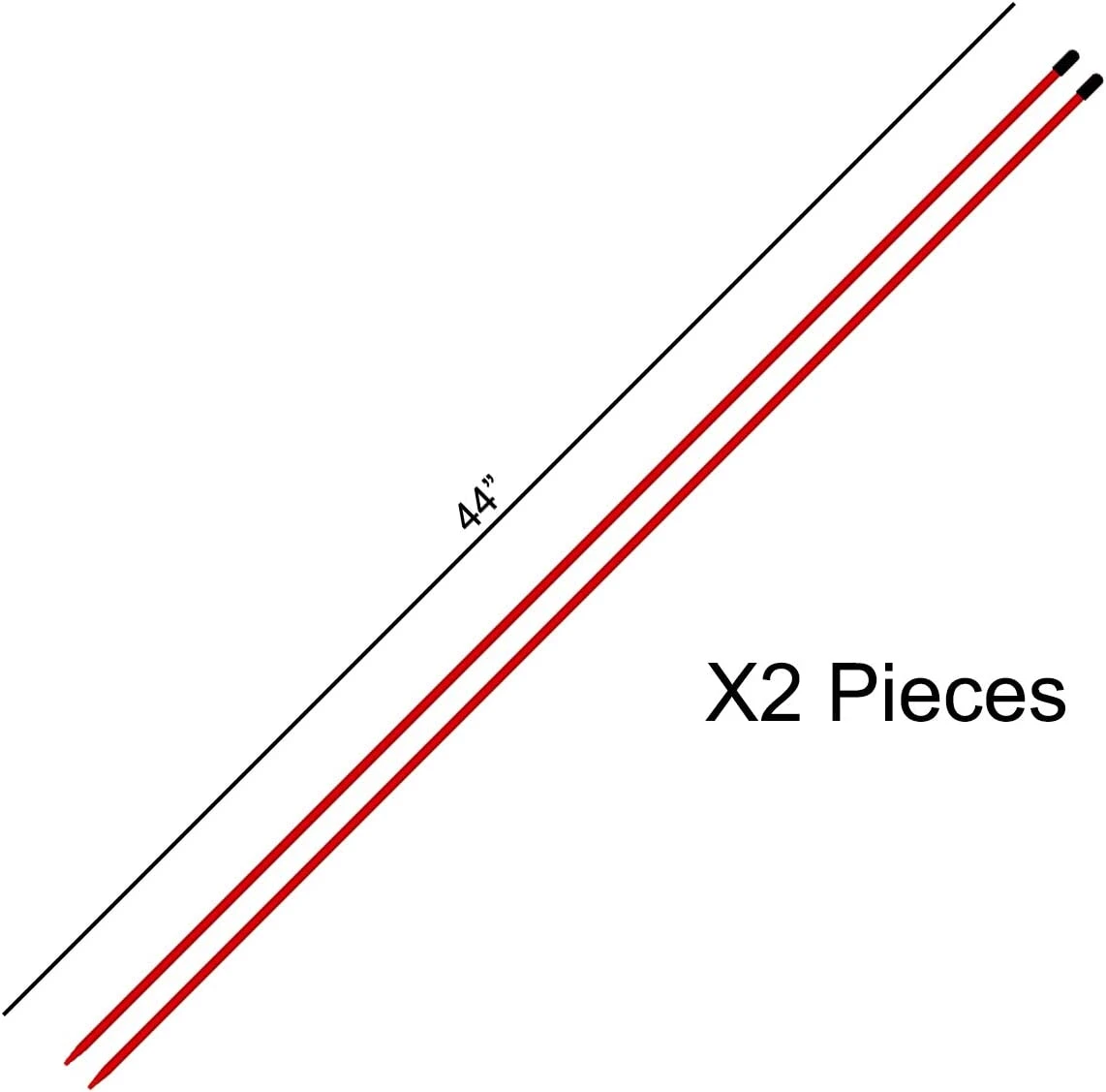 MVP Sport Golf Alignment Sticks 2-Pack MVP Sport Golf Alignment Sticks 2-Pack -Ozark Golf Shop AlignmentRods Red 2