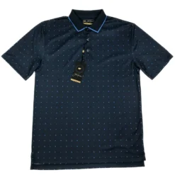 Callaway Jack Nicklaus Black Label By Perry Ellis All Over Mini Geo Polo Shirts