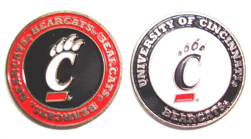 NCAA Double Sided Collegiate Golf Ball Marker Coins NCAA Double Sided Collegiate Golf Ball Marker Coins -Ozark Golf Shop Cincinatti