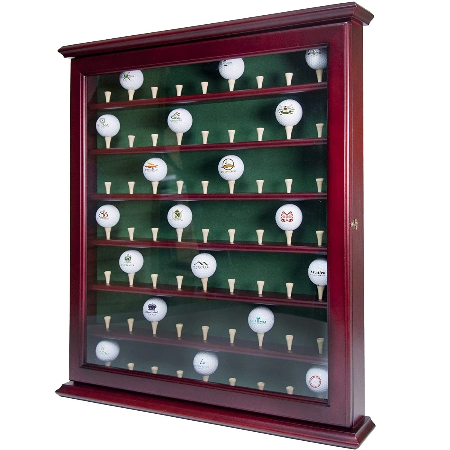 Clubhouse Collection Executive Golf Ball Display Cabinet Clubhouse Collection Executive Golf Ball Display Cabinet -Ozark Golf Shop ClubHouseGolfBallDisplay