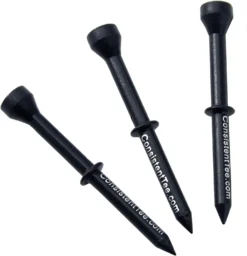 Consistent Tee Golf Tees 10 Pack - 3.25" 5 Consistent Tee Golf Tees 10 Pack - 3.25" -Ozark Golf Shop ConsistentTees Black2