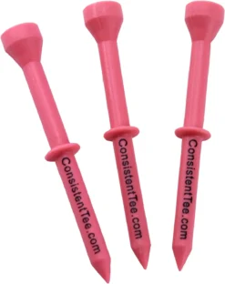 Consistent Tee Golf Tees 10 Pack - 3.25" 8 Consistent Tee Golf Tees 10 Pack - 3.25" -Ozark Golf Shop ConsistentTees Pink2