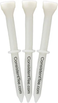 Consistent Tee Golf Tees 10 Pack - 3.25" 7 Consistent Tee Golf Tees 10 Pack - 3.25" -Ozark Golf Shop ConsistentTees White2