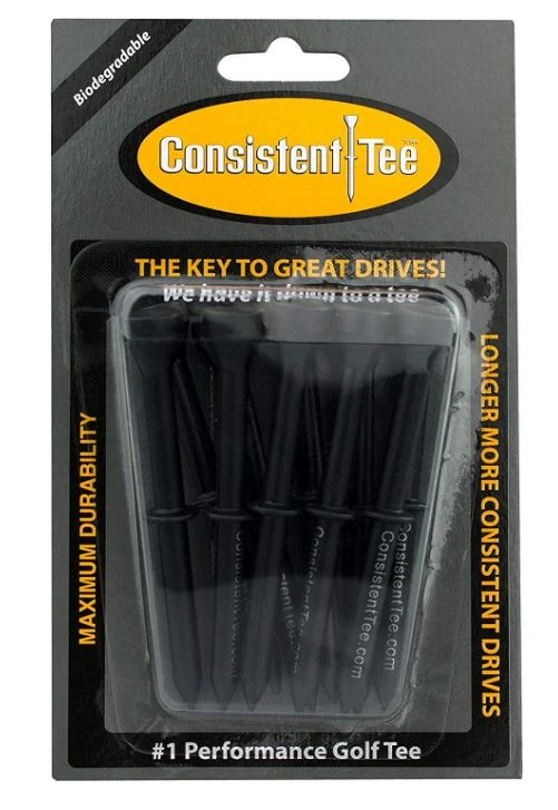 Consistent Tee Golf Tees 10 pack - 3.25" Consistent Tee Golf Tees 10 Pack - 3.25" -Ozark Golf Shop Consistent Tee Black Color