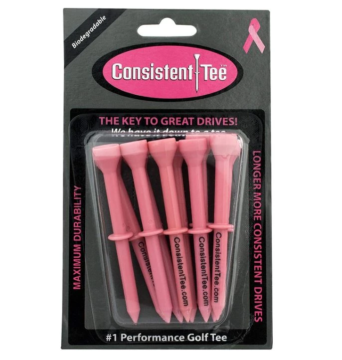 Consistent Tee Golf Tees 10 pack - 3.25" Consistent Tee Golf Tees 10 Pack - 3.25" -Ozark Golf Shop Consistent Tee Pink Color