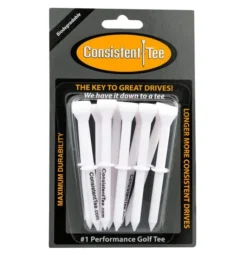Consistent Tee Golf Tees 10 Pack - 3.25" 4 Consistent Tee Golf Tees 10 Pack - 3.25" -Ozark Golf Shop Consistent Tee White Color