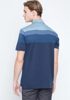 Callaway Jack Nicklaus Black Label By Perry Ellis Engineered Jacquard Polo Shirts -Ozark Golf Shop EngineeredJacquardPolo ClassicNavy2