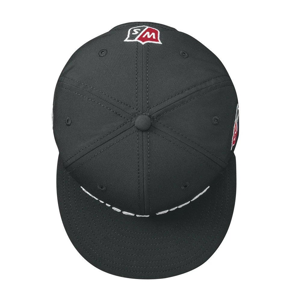 Wilson Staff Golf Flat Brim Tour Caps - Assorted Colors Wilson Staff Golf Flat Brim Tour Caps - Assorted Colors -Ozark Golf Shop Flat Brim Black 3