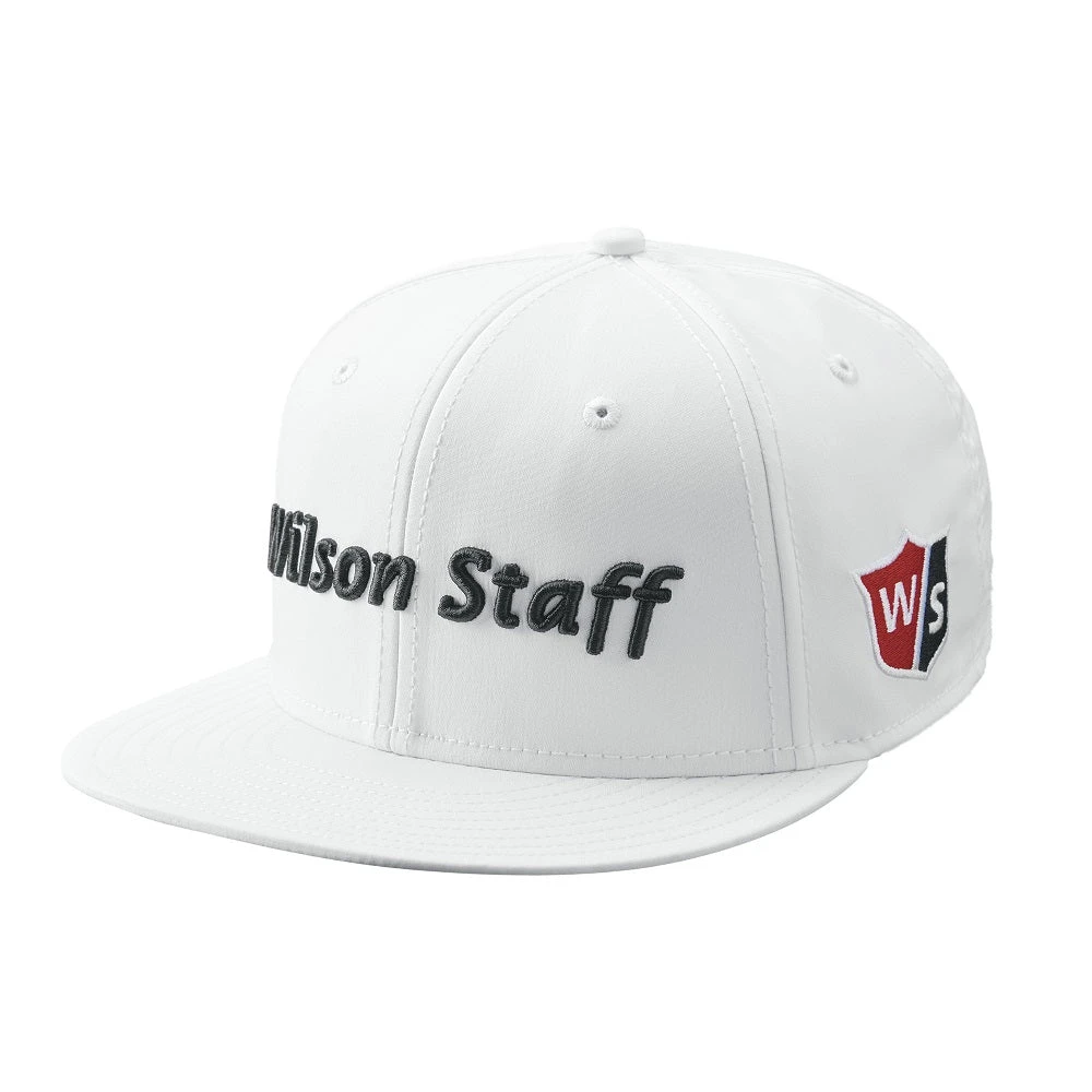 Wilson Staff Golf Flat Brim Tour Caps - Assorted Colors Wilson Staff Golf Flat Brim Tour Caps - Assorted Colors -Ozark Golf Shop Flat Brim White 1