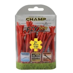 Champ Fly Tees 2.75" Plastic Golf Tees -Ozark Golf Shop Flytee 2.75 red