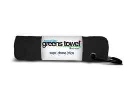 Clip Wipes Microfiber Golf Greens Towel -Ozark Golf Shop Greens Towels Jet Black