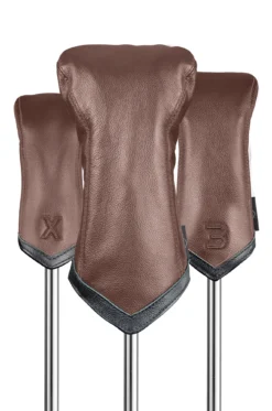 Sun Mountain Golf Leather Head Covers -Ozark Golf Shop LeatherHeadcoversBrown Black