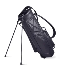 Sun Mountain Golf Leather Carry Stand Bag -Ozark Golf Shop LeatherStandBlackAltShot