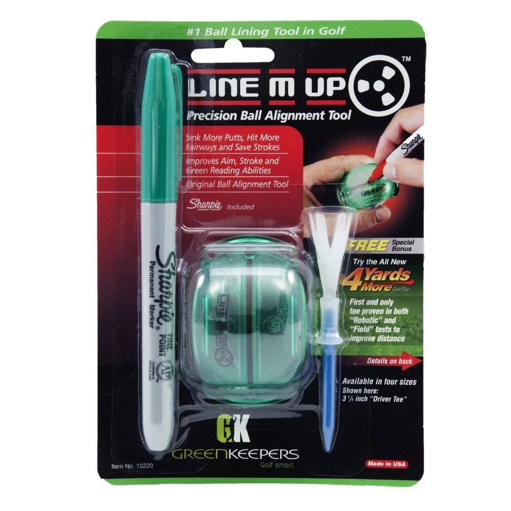 Green Keepers Line M Up Golf Ball Alignment Tool w/ Bonus Green Keepers Line M Up Golf Ball Alignment Tool W/ Bonus -Ozark Golf Shop Line M Up Tool Green
