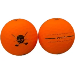 CaddiesShack Custom Jolly Rogers Skull & Crossbones Volvik Vivid Matte Golf Balls -Ozark Golf Shop Orangevivid