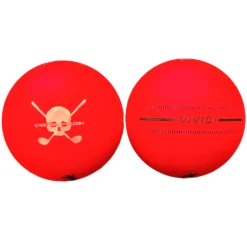 CaddiesShack Custom Jolly Rogers Skull & Crossbones Volvik Vivid Matte Golf Balls -Ozark Golf Shop RedVivid