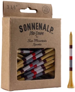 Sun Mountain Sonnenalp Mid-Stripe Golf Tees -Ozark Golf Shop Sonnenalp TeesBrick