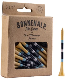 Sun Mountain Sonnenalp Mid-Stripe Golf Tees -Ozark Golf Shop Sonnenalp TeesNavy
