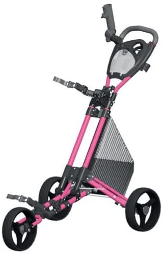 Spin It Golf GC Pro II Easy Fold 3-Wheel Push Cart Spin It Golf GC Pro II Easy Fold 3-Wheel Push Cart -Ozark Golf Shop SpinItGolfGCProII Pink