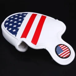 Volf Golf Red White Blue Synthetic Leather USA Mallet Putter Cover 3 Volf Golf Red White Blue Synthetic Leather USA Mallet Putter Cover -Ozark Golf Shop VolfGolfHeadcovers USAMalletPutter4