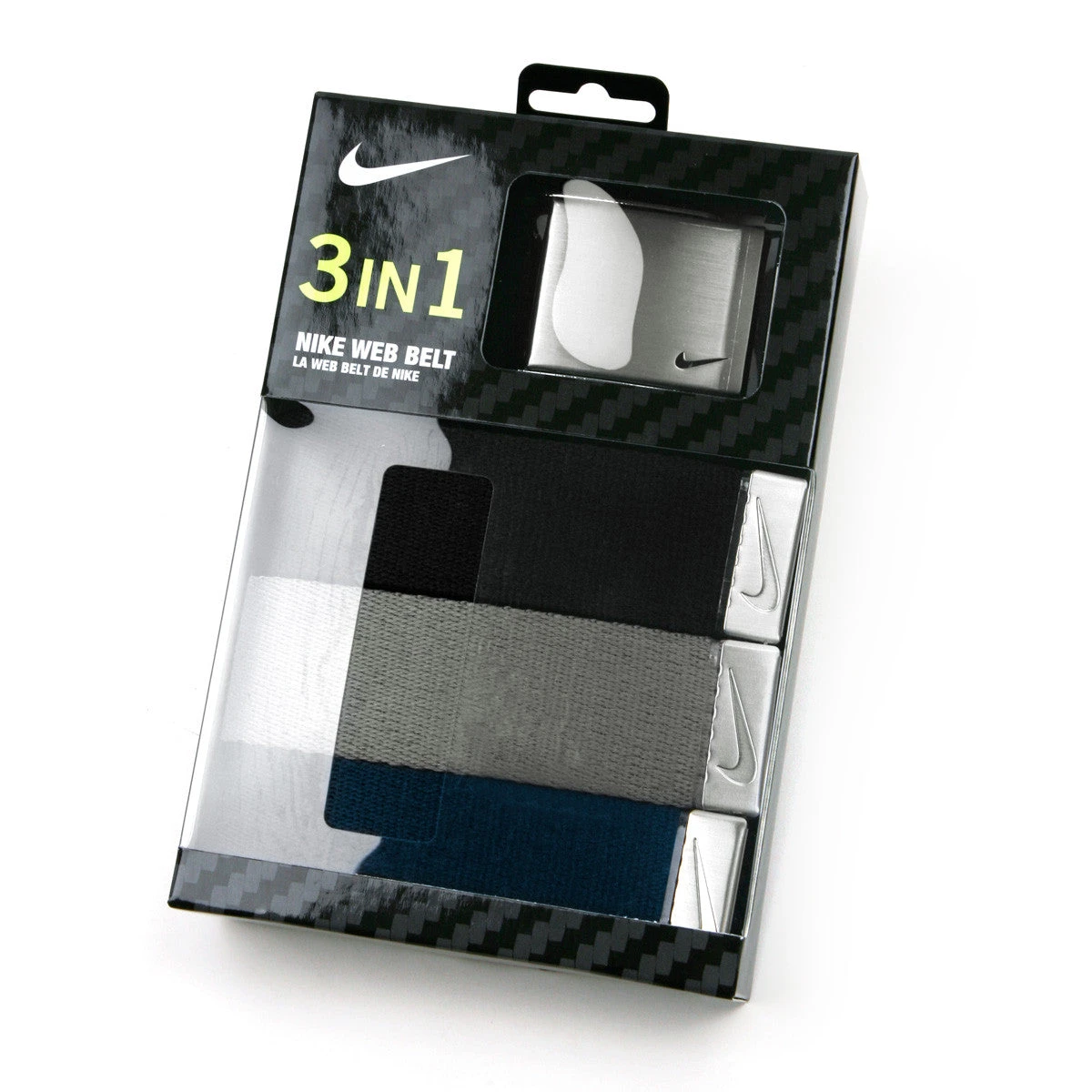 Nike 3-in-1 Web Belt Packs Nike 3-in-1 Web Belt Packs -Ozark Golf Shop WebBelt BlackGrayNavy1