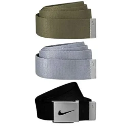 Nike 3-in-1 Web Belt Packs 2 Nike 3-in-1 Web Belt Packs -Ozark Golf Shop WebBelt BlackOliveLightGray