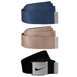 Nike 3-in-1 Web Belt Packs 5 Nike 3-in-1 Web Belt Packs -Ozark Golf Shop WebBelt NavyBlackKhaki