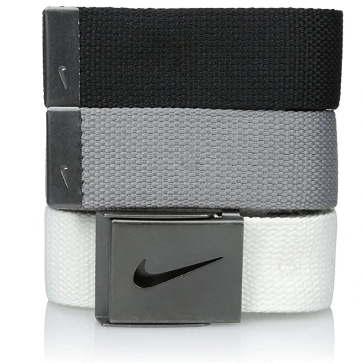 Nike 3-in-1 Web Belt Packs Nike 3-in-1 Web Belt Packs -Ozark Golf Shop WebBelt WhiteGrayBlack