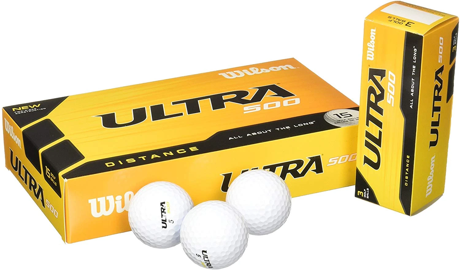 Wilson Ultra 500 Golf Balls 15 pack Wilson Ultra 500 Golf Balls 15 Pack -Ozark Golf Shop Wilson Ultra 500 Distance White Golf Balls