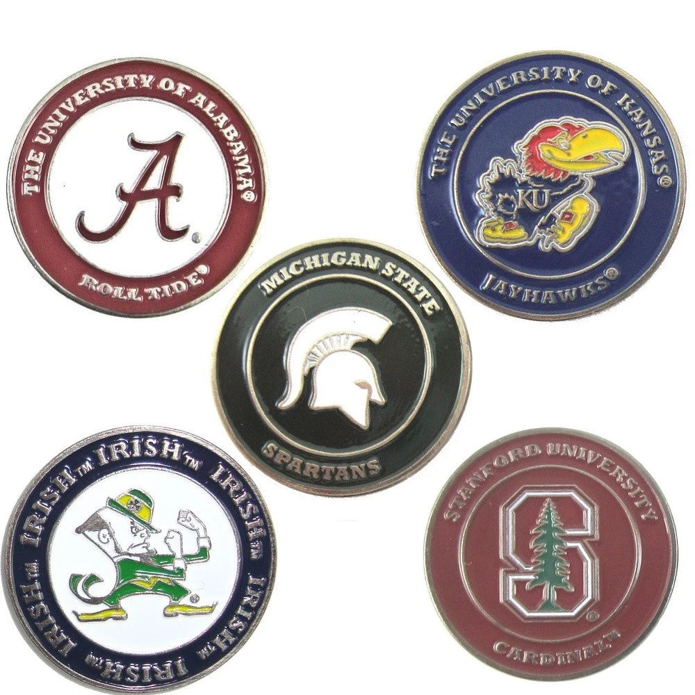 NCAA Double Sided Collegiate Golf Ball Marker Coins NCAA Double Sided Collegiate Golf Ball Marker Coins -Ozark Golf Shop a