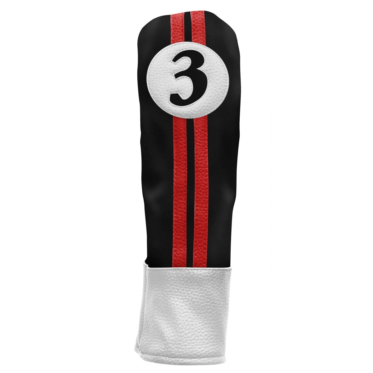 Sahara Retro Vintage #3 Fairway Wood Headcovers Sahara Retro Vintage #3 Fairway Wood Headcovers -Ozark Golf Shop fw 3 hc black red