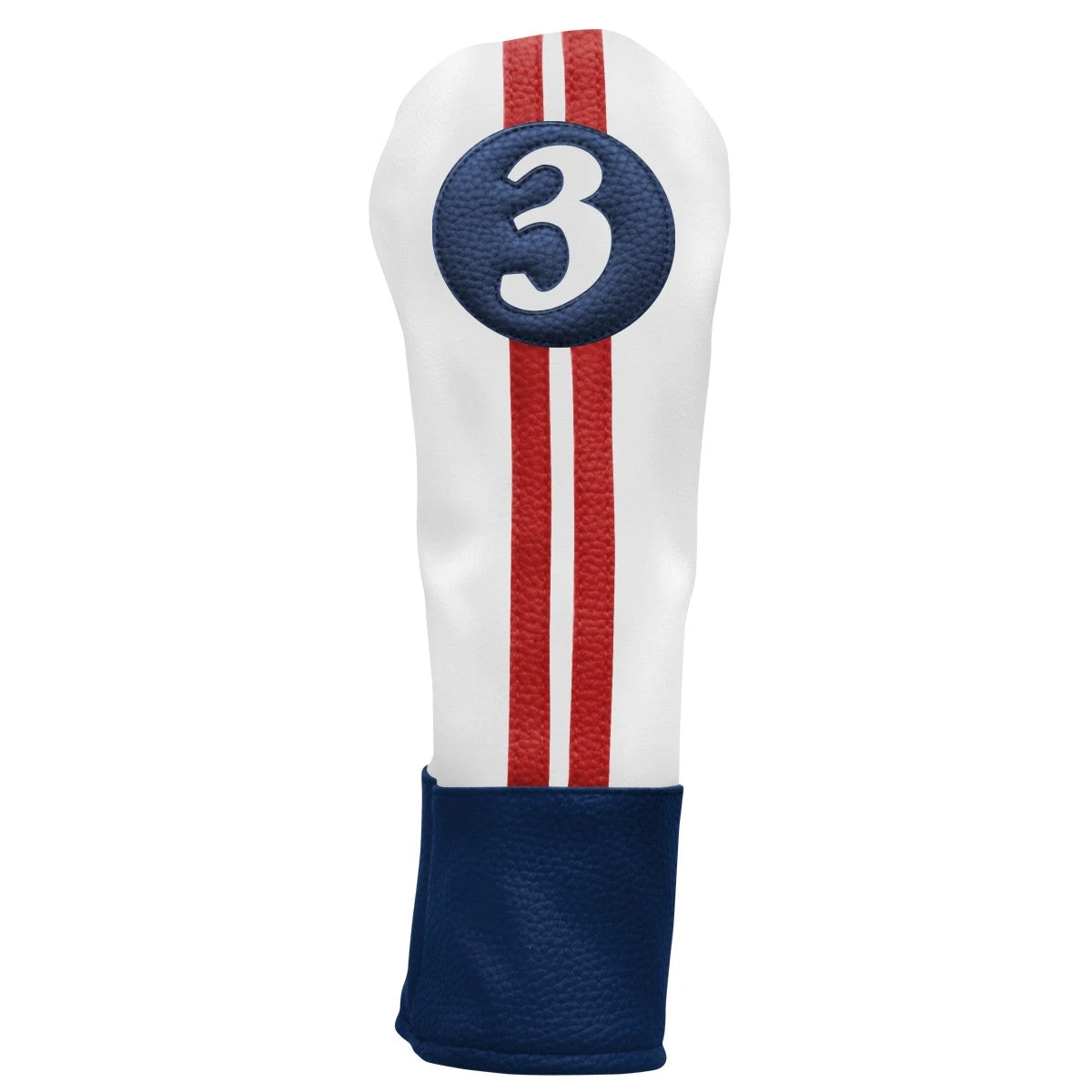 Sahara Retro Vintage #3 Fairway Wood Headcovers Sahara Retro Vintage #3 Fairway Wood Headcovers -Ozark Golf Shop fw 3 hc red white blue