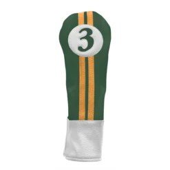 Sahara Retro Vintage #3 Fairway Wood Headcovers 9 Sahara Retro Vintage #3 Fairway Wood Headcovers -Ozark Golf Shop green yellow hc fw 3