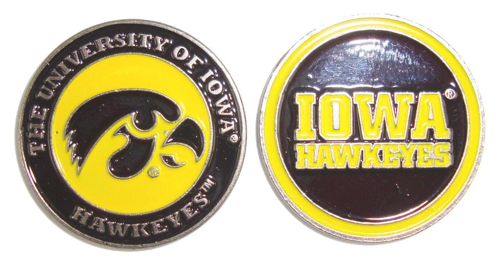 NCAA Double Sided Collegiate Golf Ball Marker Coins NCAA Double Sided Collegiate Golf Ball Marker Coins -Ozark Golf Shop iowa